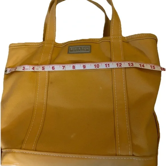 L. L. Bean Rare Color Yellow Canvas Boat and Tote Bag - Picture 10 of 13